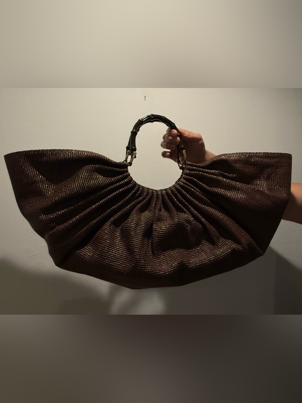 Cult Gaia Large Banu Bamboo Top Handle Bag in Cocoa - Picture 3 of 10